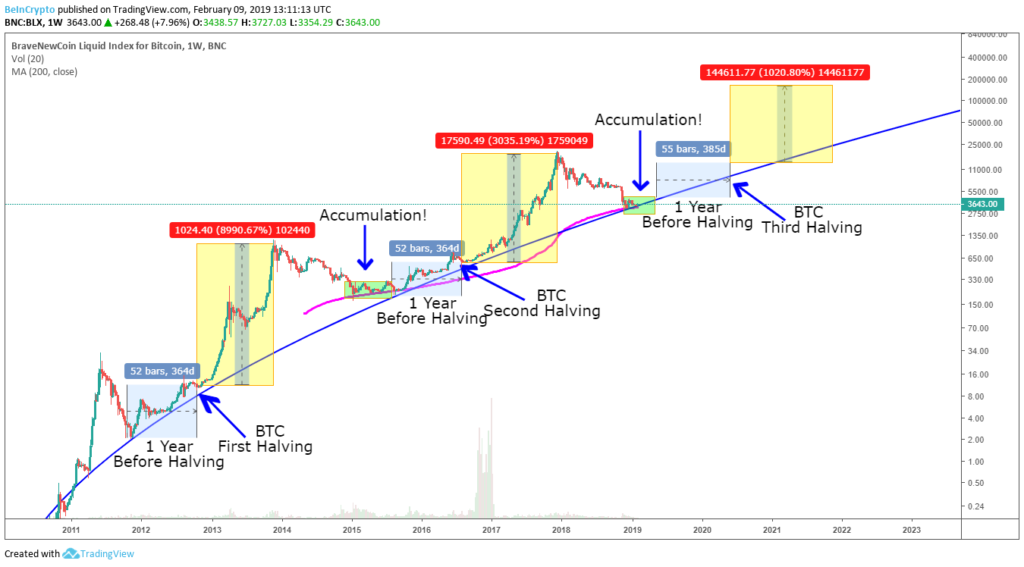 bitcoin price halving chart